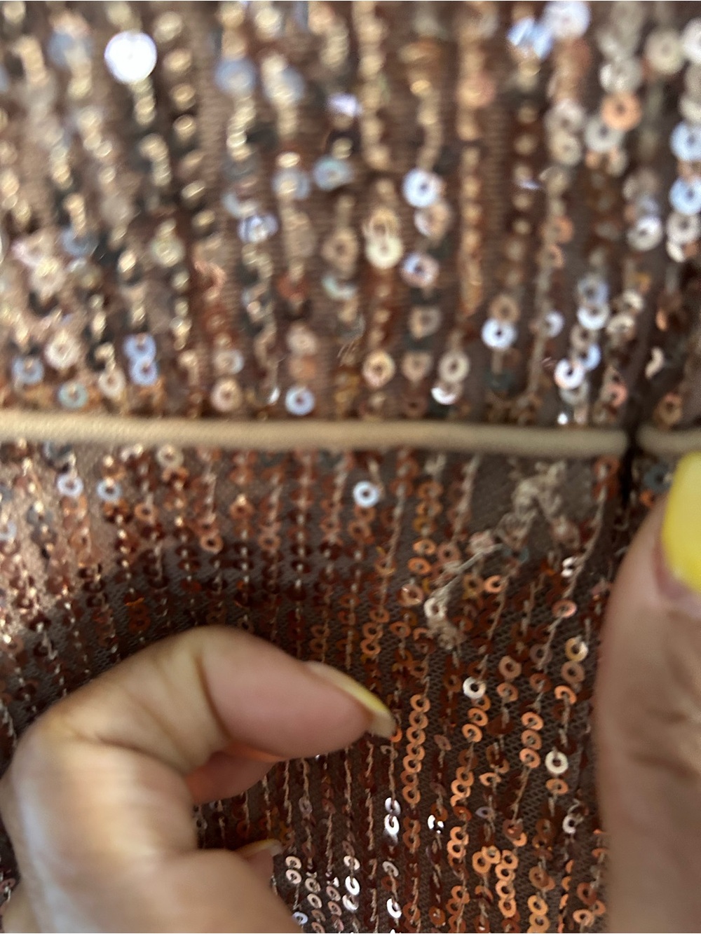 Mac Duggal Sequined High Neck Puff Long Sleeve Column Gown - Picture 7 of 7